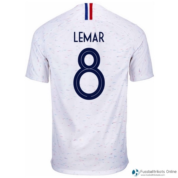 Frankreich Trikot Auswarts Lemar 2018 Weiß Fussballtrikots Günstig